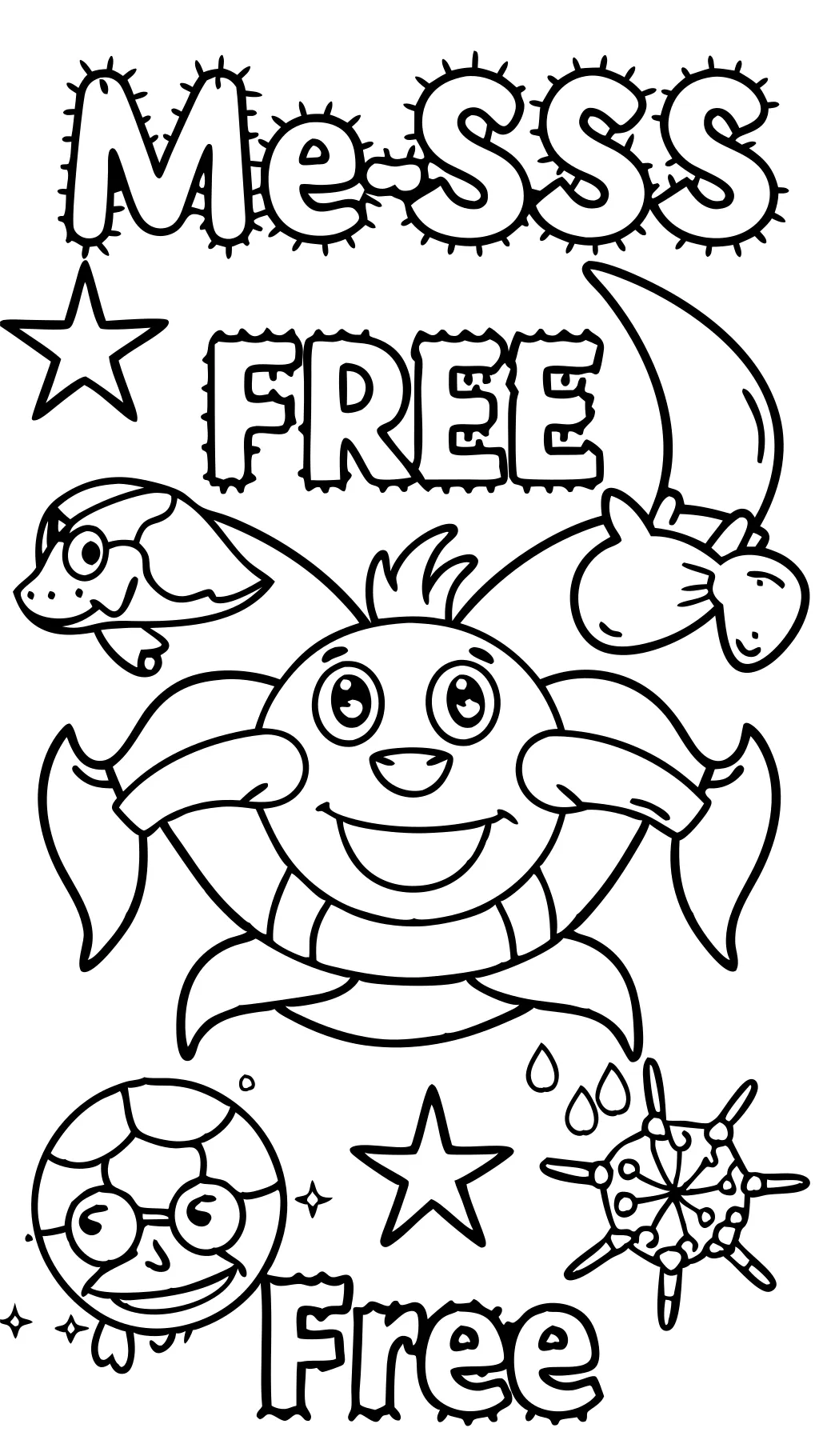 mess free coloring pages